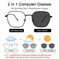 LUSEEN Photochroimic Anti Radiation Eyeglass for Woman Man Anti Blue Light Eye Glasses AG2213