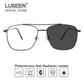 LUSEEN Anti Radiation Eyeglass Photochromic Eye Glasses for Woman and Man Replaceable Lens UV400 Eyeglasses AG2215