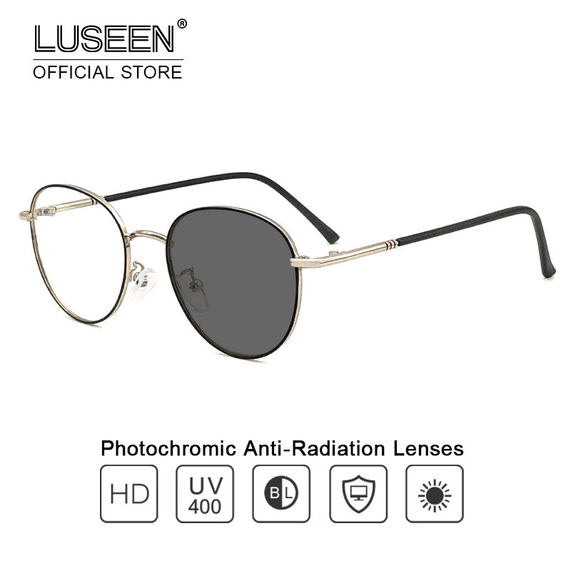 LUSEEN Photochromic Anti Radiation Eyeglass For Woman And Man Replacea