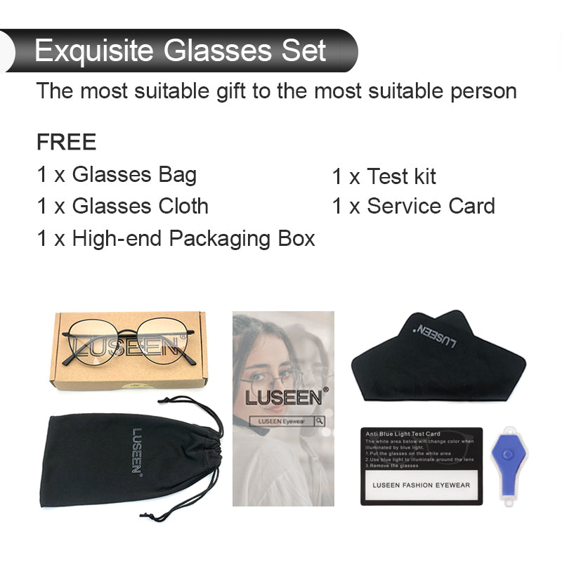 LUSEEN Photochromic Anti Radiation Eyeglass For Woman And Man Replaceable Lens Eye Glasses AG2223