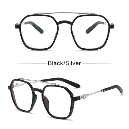 LUSEEN Photochromic Anti Radiation Eyeglass For Woman Men Transition Eyewear Replaceable Lens Oversized Eye Glasses AG2225