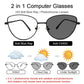 LUSEEN Photochromic Anti Radiation Eyeglass For Woman Cat Eye Glasses Retro Metal Eyeglasses AG2226