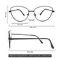 LUSEEN Photochromic Anti Radiation Eyeglass For Woman Cat Eye Glasses Retro Metal Eyeglasses AG2226