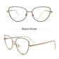 LUSEEN Photochromic Anti Radiation Eyeglass For Woman Cat Eye Glasses Retro Metal Eyeglasses AG2226