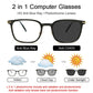 LUSEEN Photochromic Anti Radiation Eyeglass For Woman And Men TR Eyeglasses Frames Square Anti Blue Glasses AG2228