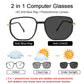 LUSEEN Photochromic Anti Radiation Eyeglass For Woman Men TR Eyeglass Frame Replaceable Lens Glasses AG2229