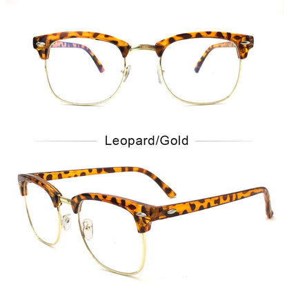 LUSEEN Eyewear Square Anti Radiation Replaceable Lens for Men and Women AG8802