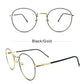 LUSEEN Eyewear Round Anti Radiation Blue Lens Eyeglass sa Metallic Frame para sa Mga Lalaki at Babae AG8804 