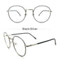 LUSEEN Eyewear Round Anti Radiation Blue Lens Eyeglass sa Metallic Frame para sa Mga Lalaki at Babae AG8804 