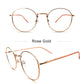 LUSEEN Eyewear Round Anti Radiation Blue Lens Eyeglass sa Metallic Frame para sa Mga Lalaki at Babae AG8804 