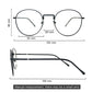 LUSEEN Eyewear Round Anti Radiation Blue Lens Eyeglass sa Metallic Frame para sa Mga Lalaki at Babae AG8804 