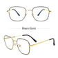 LUSEEN Anti Radiation Eye Glasses Anti Blue Lens Metallic Frame for Men and Women AG8806