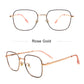 LUSEEN Anti Radiation Eye Glasses Anti Blue Lens Metallic Frame for Men and Women AG8806