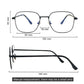 LUSEEN Anti Radiation Eye Glasses Anti Blue Lens Metallic Frame for Men and Women AG8806