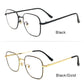 LUSEEN Anti Radiation Eye Glasses Anti Blue Lens Metallic Frame for Men and Women AG8806